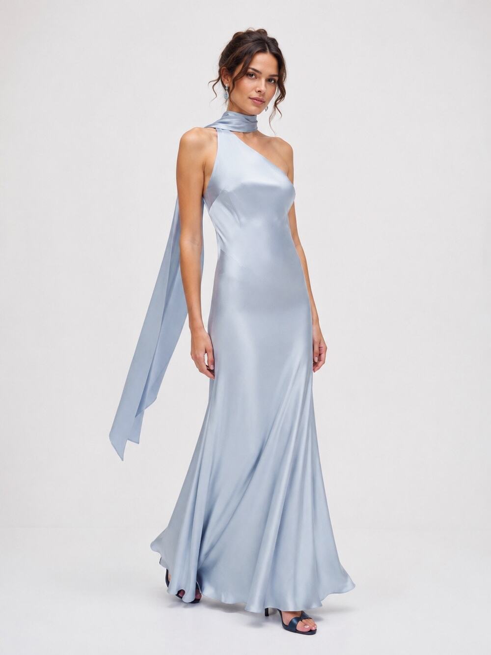 Reformation Jazlyn Silk Dress Mineral Blue Size 10 NWT